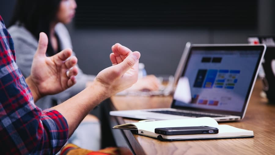 A team discussing software contract terms in a meeting room